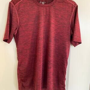 Quick-Dry Short-Sleeve Shirt T-Shirt in Black and Red Small